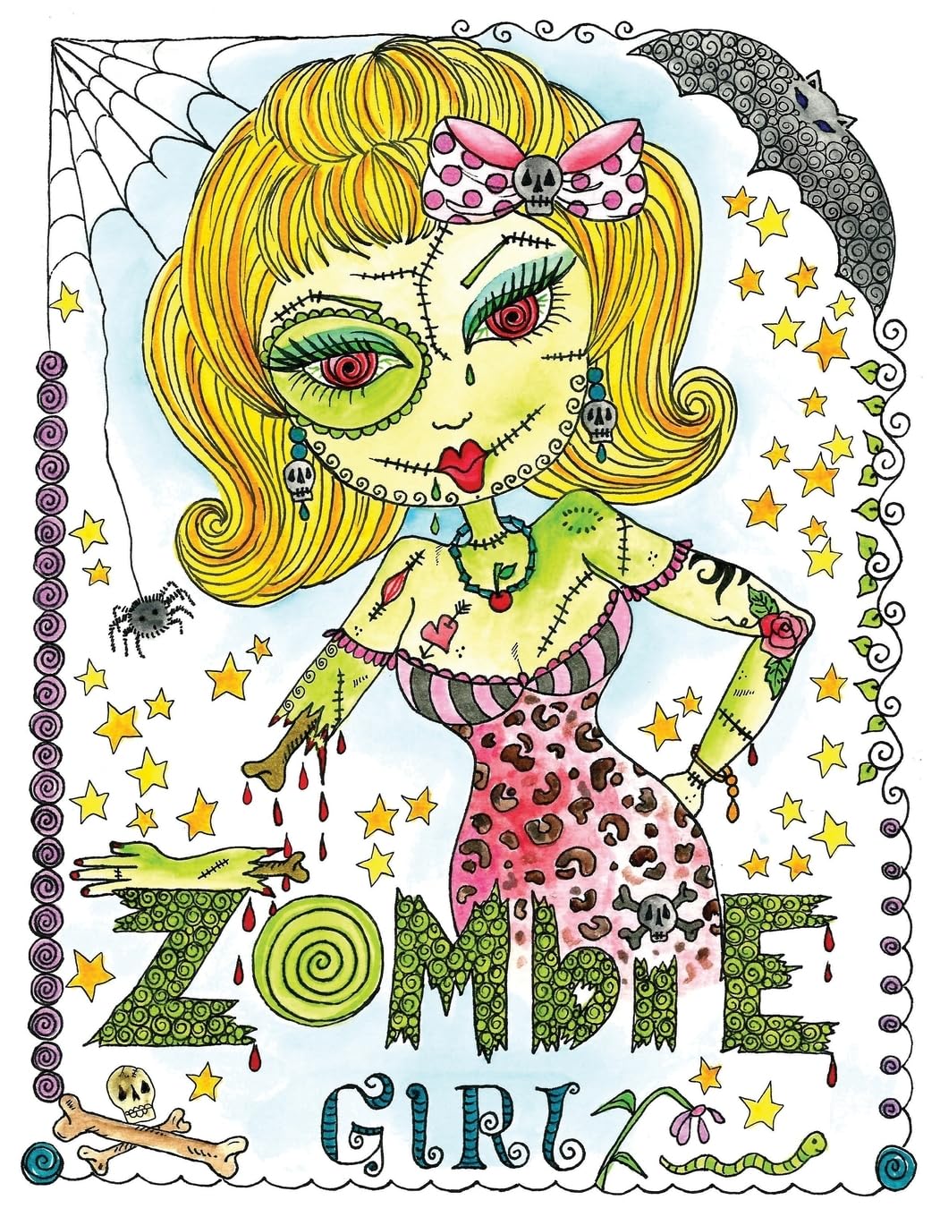 Zombie Girl Coloring Book: Zombie Girl Coloring book Manga