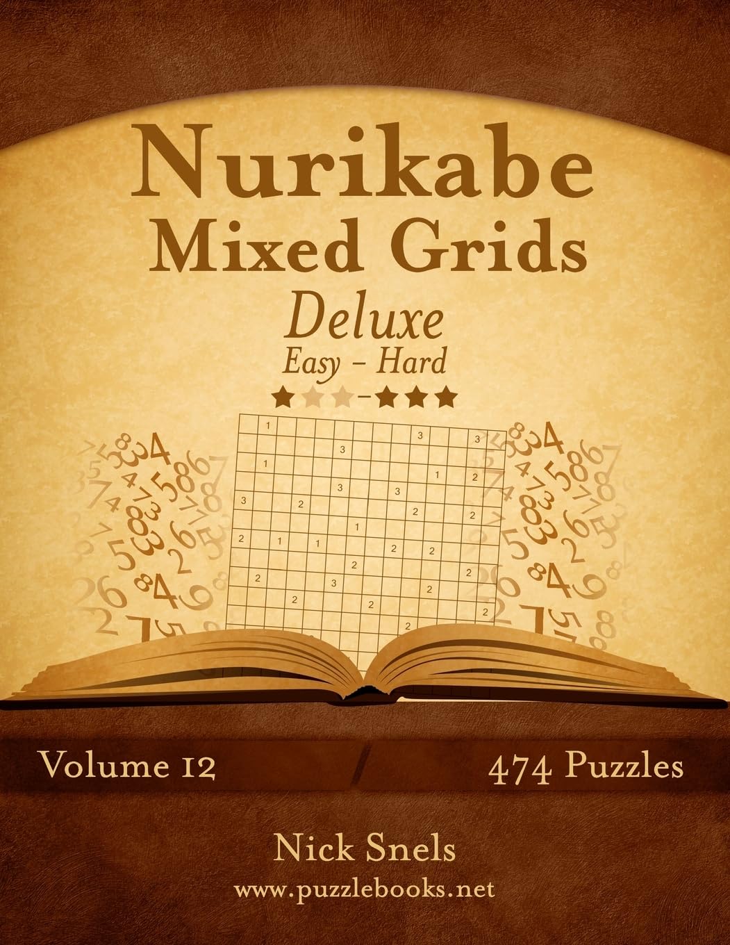 Nurikabe Mixed Grids Deluxe - Easy to Hard - Volume 12 - 474 Logic Puzzles Leisure & Fun
