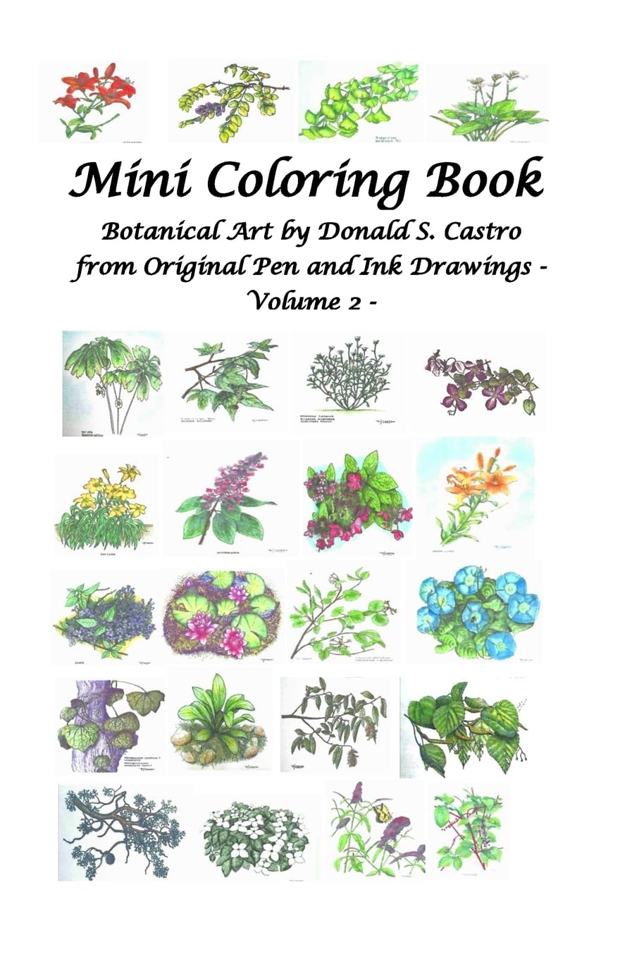Mini Botanical Art Volume 2: from Original Pen & Ink Drawings Hobbies & Crafts