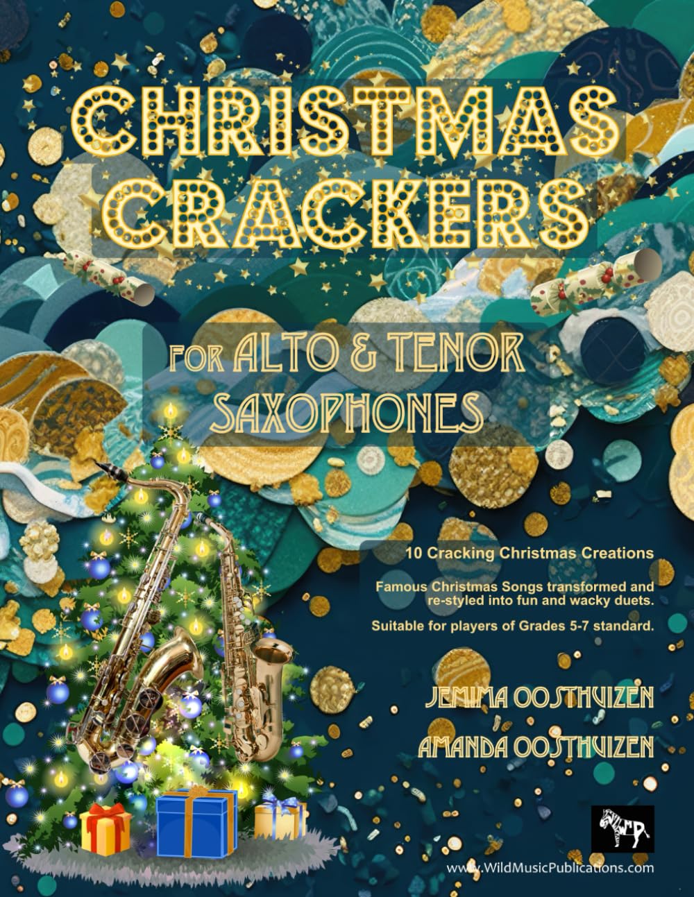 Christmas Crackers for Alto and Tenor Saxophones: 10 Cracking Christmas Numbers transformed from noble christmas carols into wacky duets, each in a ... for two equal players of Grades 5-7 standard. Sheet Music