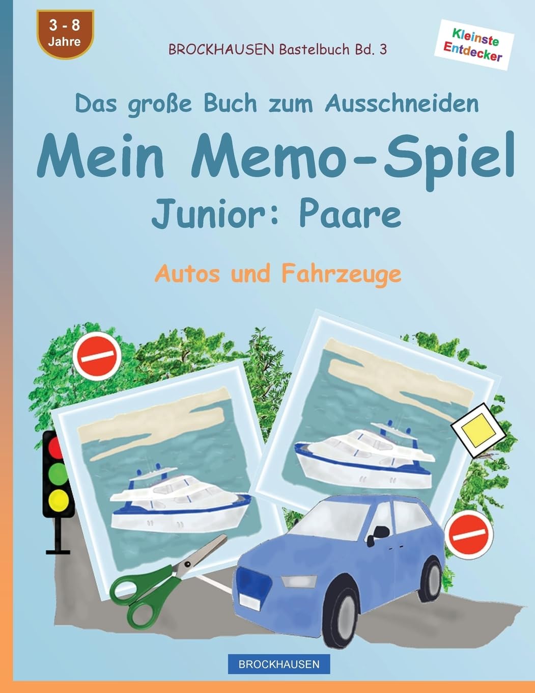 BROCKHAUSEN Bastelbuch Bd. 3 - Das große Buch zum Ausschneiden - Mein Memo-Spiel Junior: Paare: Autos und Fahrzeuge Non-fiction