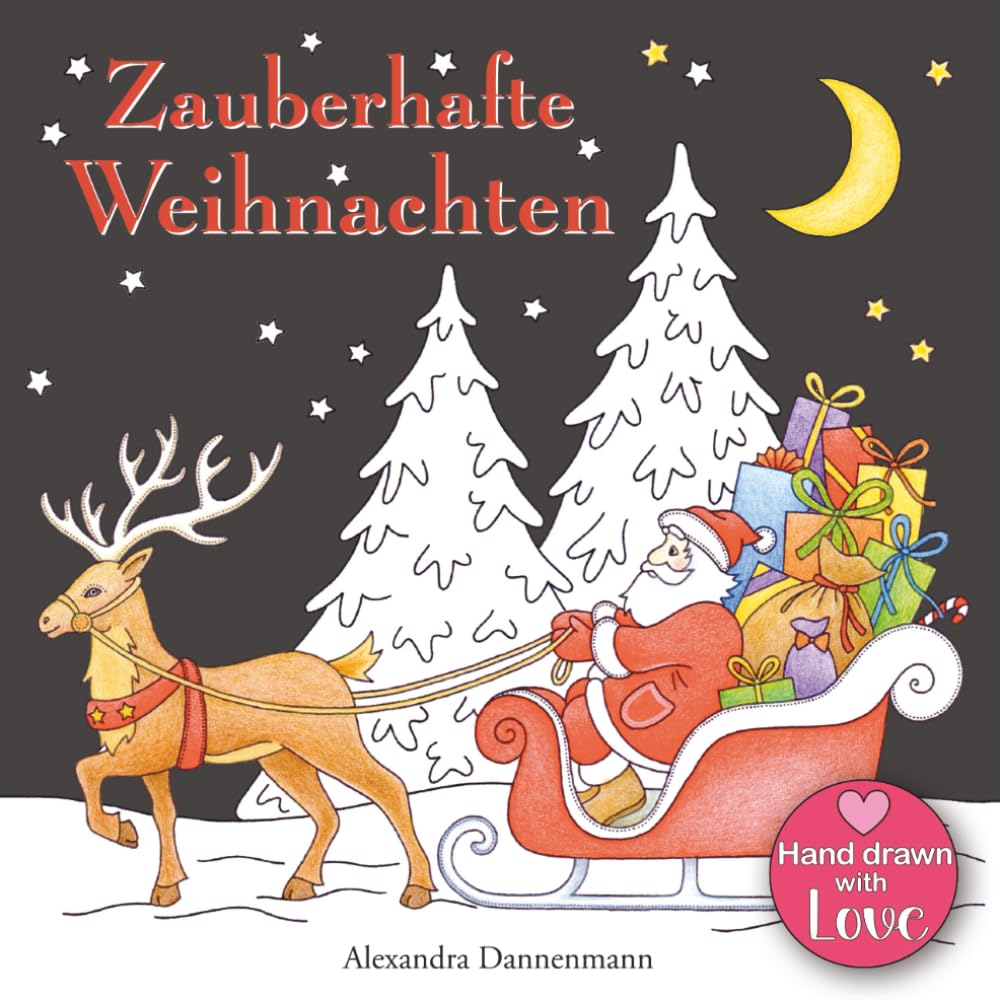 Zauberhafte Weihnachten: ein Weihnachtsmalbuch mit schwarzem Hintergrund für herrlich leuchtende Farben (Zauberhafte Weihnachten (schwarzer Hintergrund), Band 1) Lifestyle