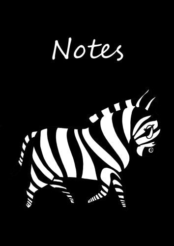 Notizbuch A4 - kariert - Zebra schwarz: DIN A4 - Tagebuch - Black - Schwarz Manga
