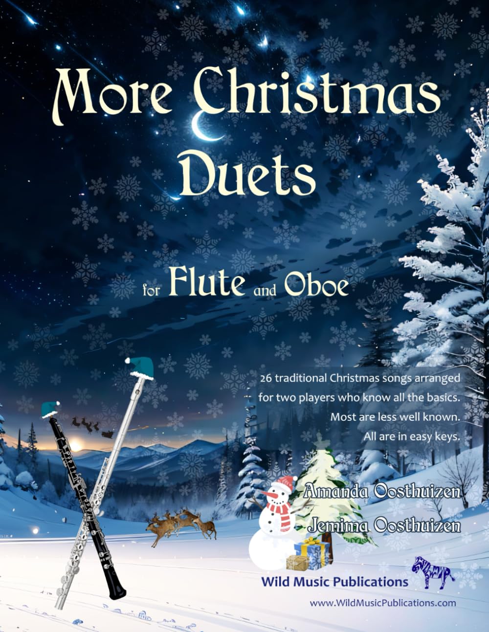 More Christmas Duets for Flute and Oboe: 26 Christmas songs arranged especially for two equal players who know all the basics. Most are less well-known, all are in easy keys. Sheet Music