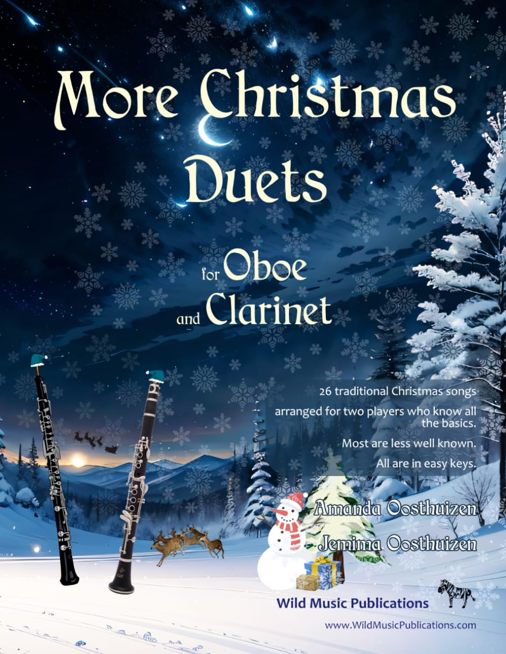 More Christmas Duets for Oboe and Clarinet: 26 Christmas songs arranged especially for two equal players who know all the basics. Most are less well-known, all are in easy keys. Sheet Music