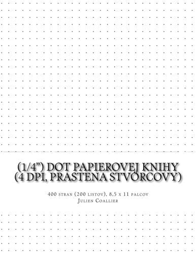 (1/4") Dot Papierovej Knihy (4 dpi, prastena stvorcovy): 400 stran (200 listov), 8,5 x 11 palcov Mathematics