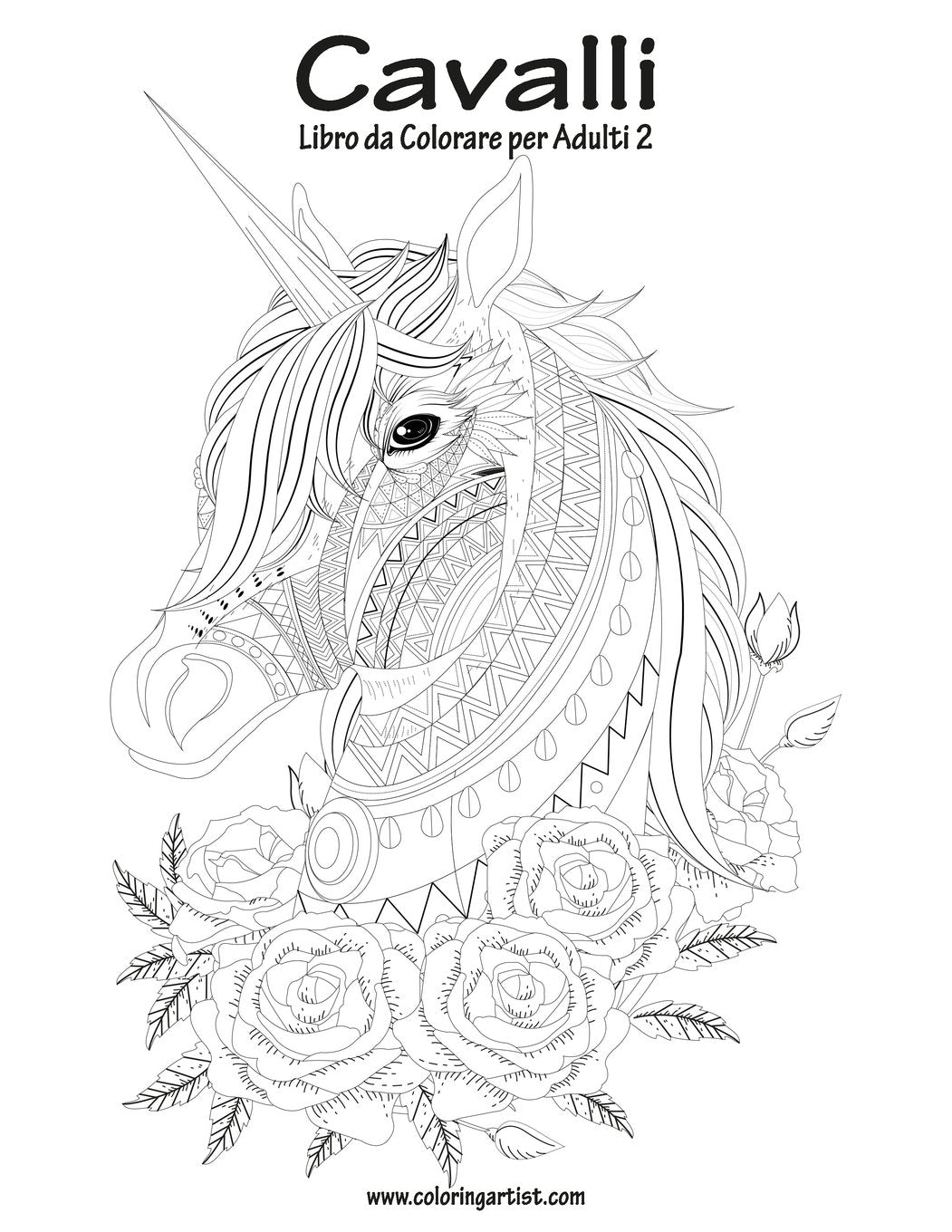 Cavalli Libro da Colorare per Adulti 2 Hobbies & Crafts