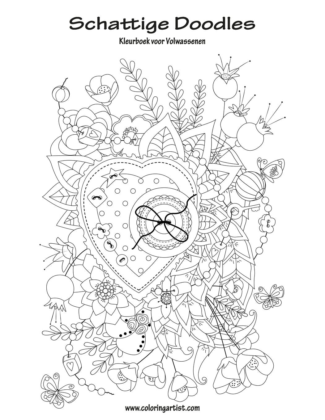 Schattige Doodles Kleurboek voor Volwassenen 1 Hobbies & Crafts
