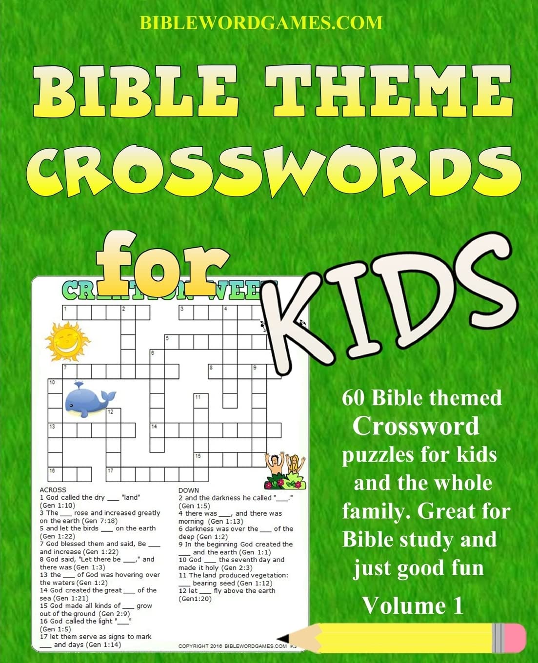 Kids Bible Theme Crossword Puzzles Volume 1: 60 Bible themed crossword puzzles on Bible characters, places, and events Leisure & Fun