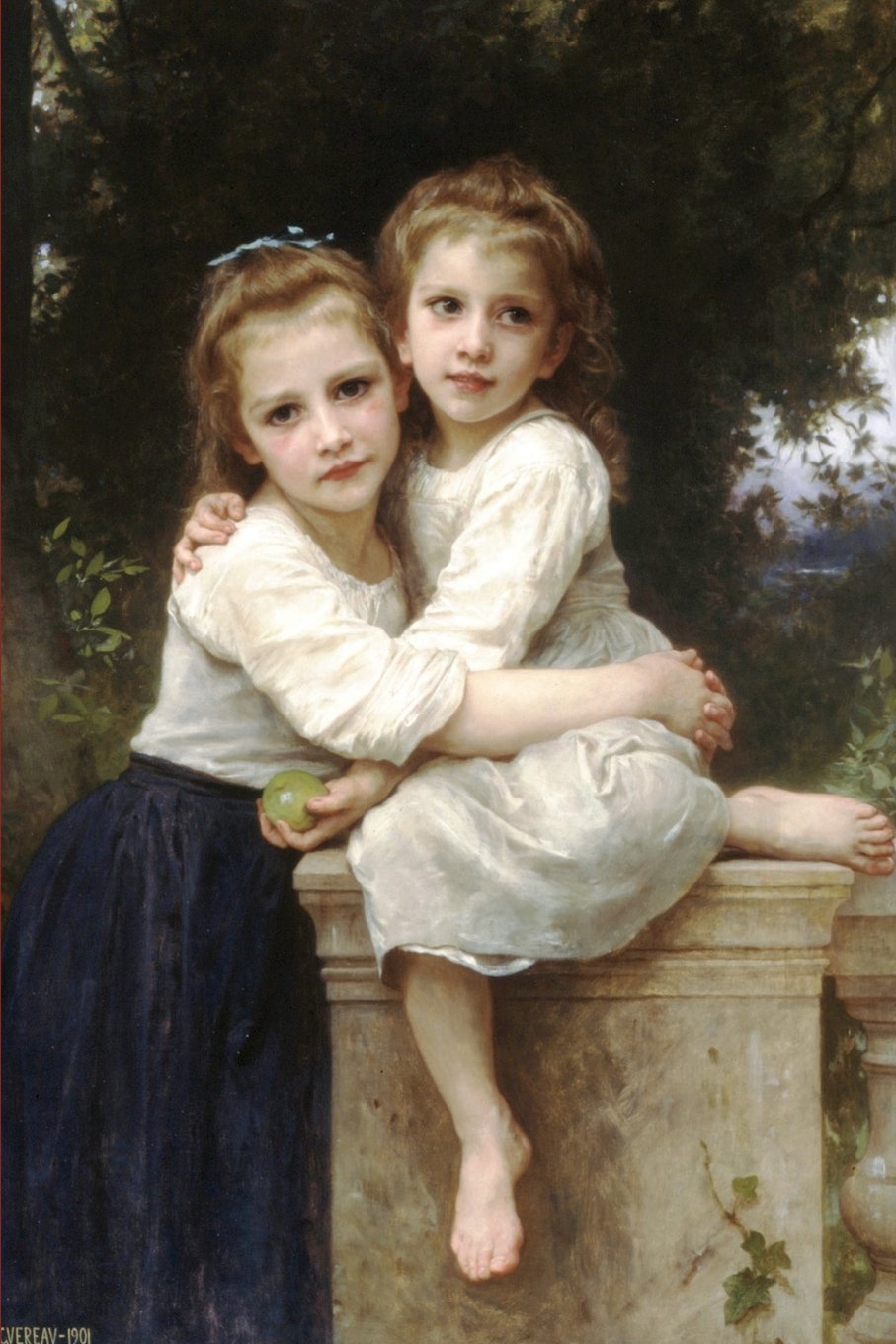 "Two Sisters" by William-Adolphe Bouguereau - 1901: Journal (Blank / Lined) (Art of Life Journals) Self-help