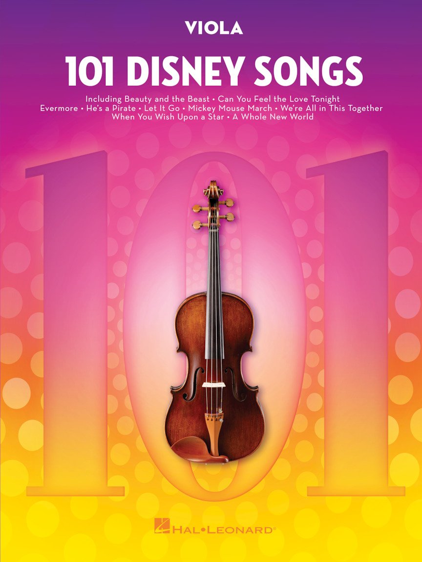 101 Disney Songs for Viola Sheet Music Songbook Solo Instrumental Folio for All Levels Includes Let It Go, a Whole New World, Beauty and the Beast and More Sheet Music