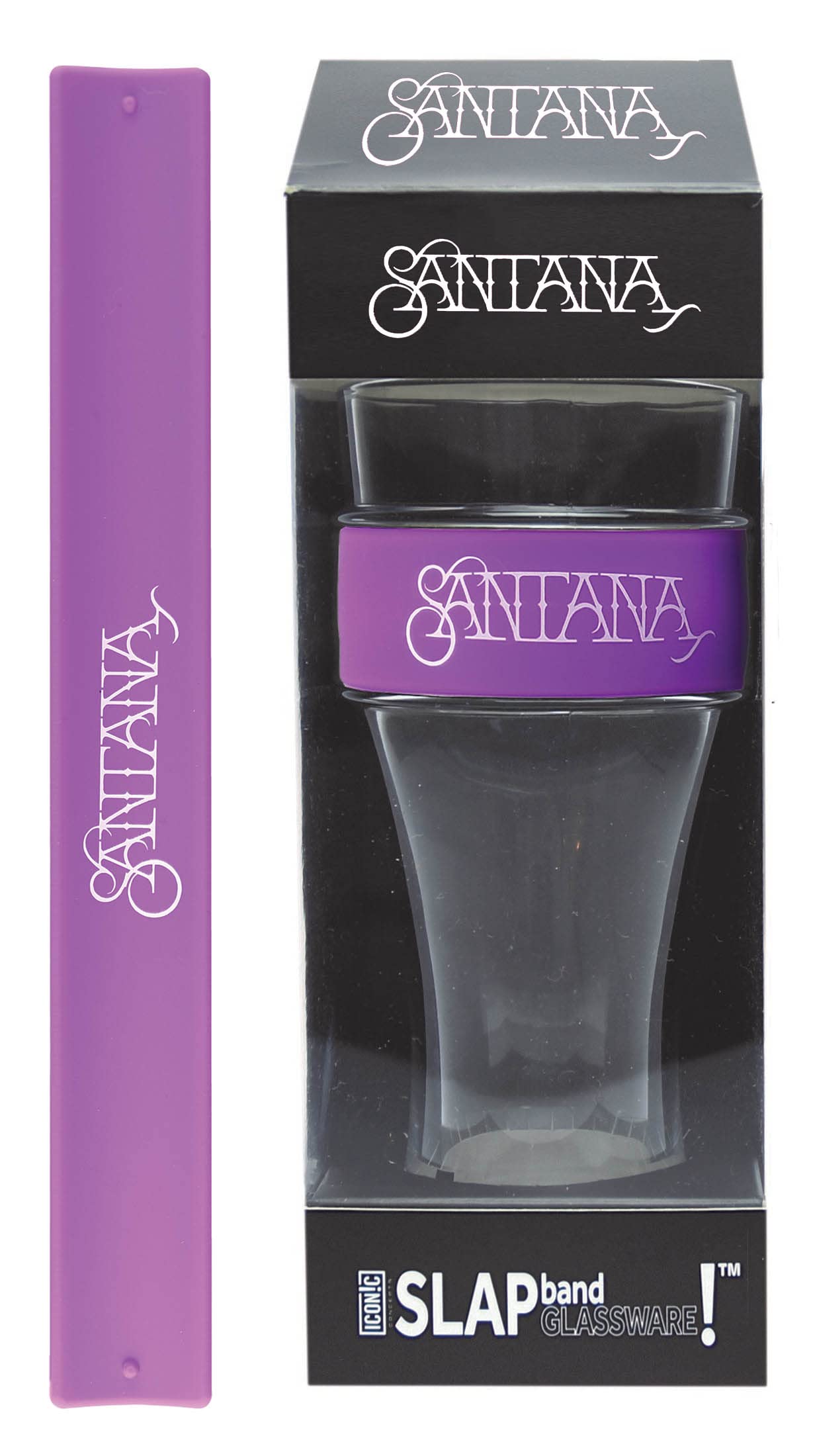 Santana Slap Band Single Pint Glassware: Purple Band/White Letters book