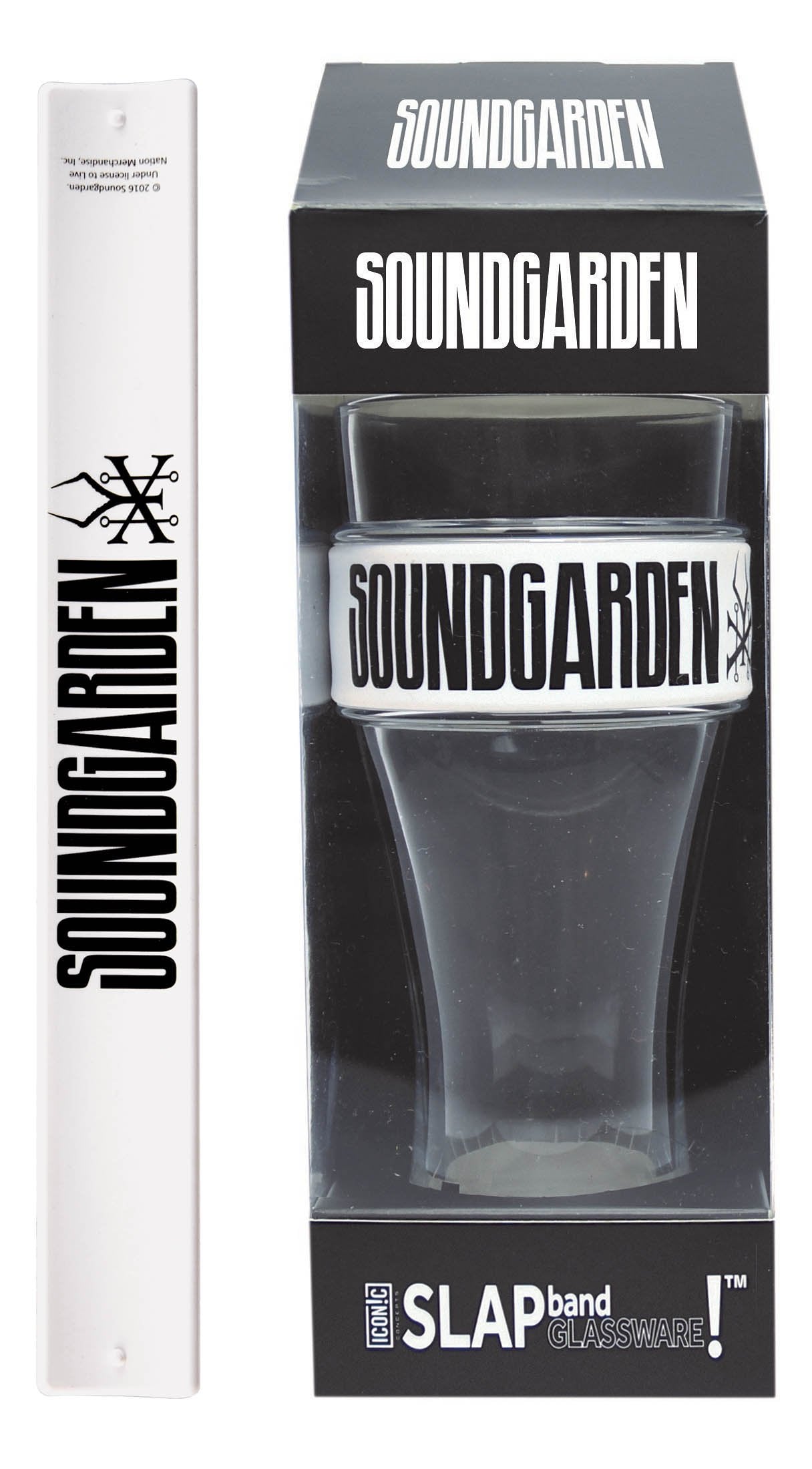 Soundgarden Slap Band Single Pint Glassware: White Band/Black Letters Books