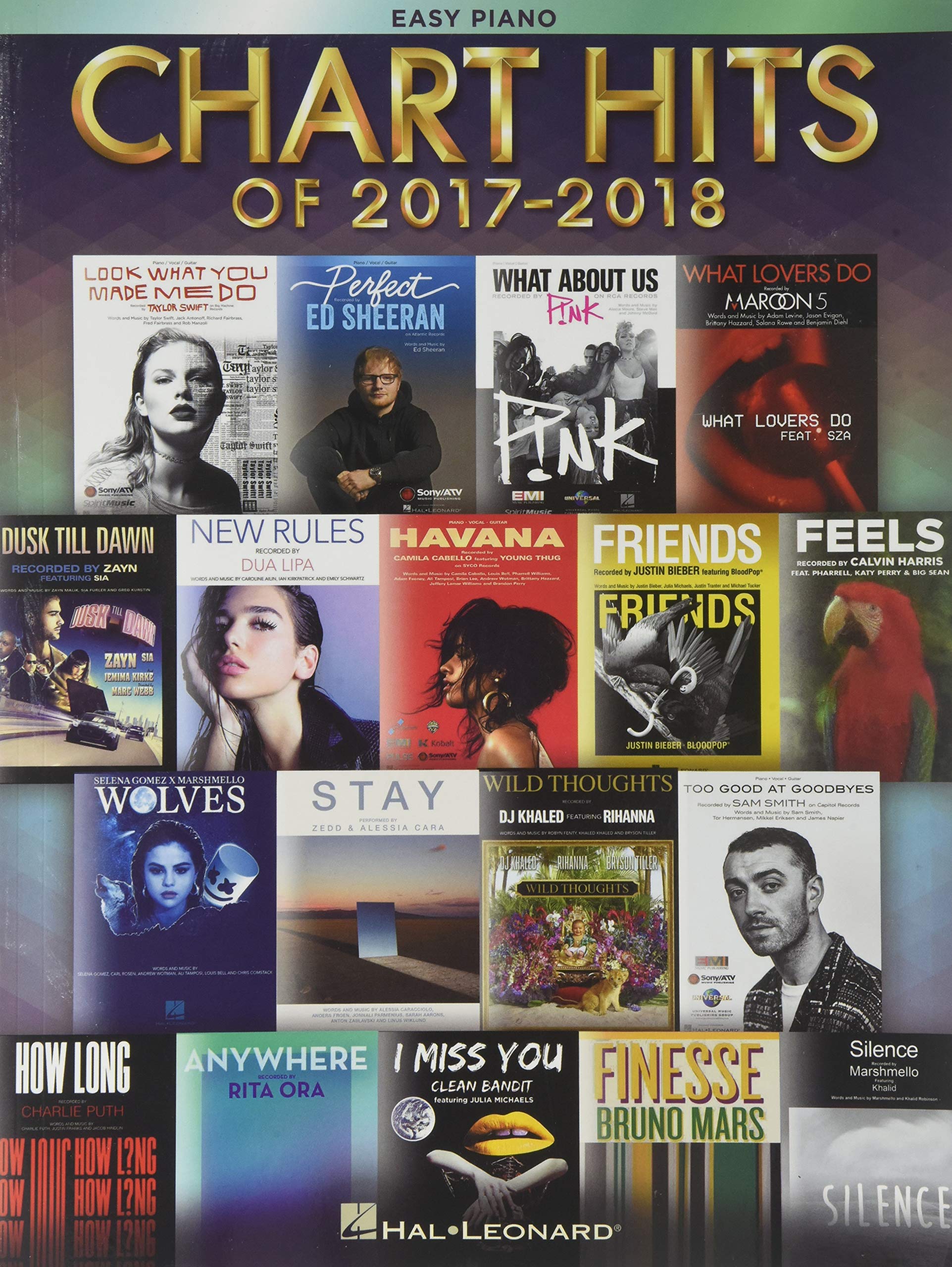 CHART HITS OF 20172018 EASY PIANO: European Version - Easy Piano Books