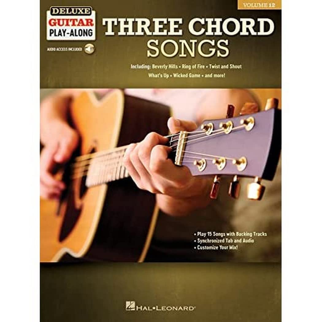 Three Chord Songs: Deluxe Guitar Play-Along Volume 12 (Deluxe Guitar Play-Along, 12, Band 12) Sheet Music