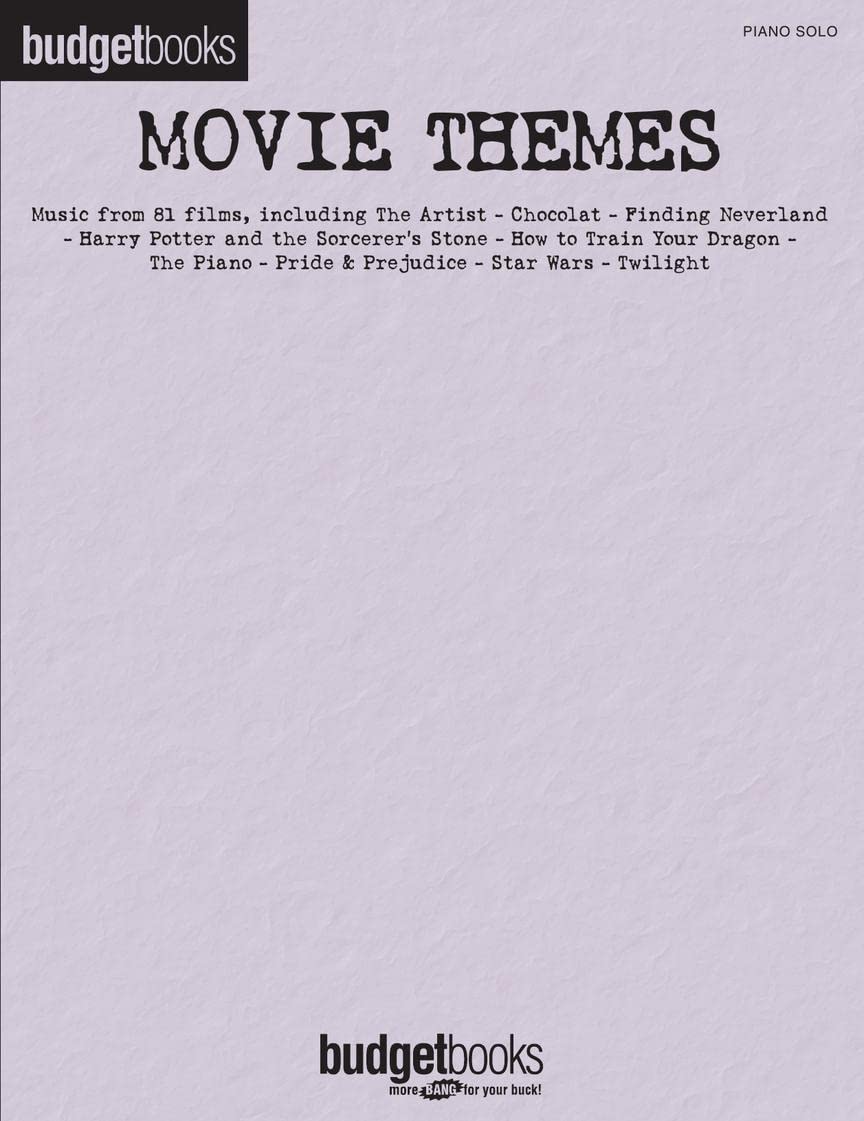 Movie Themes: Budget Books: Piano Solo Sheet Music