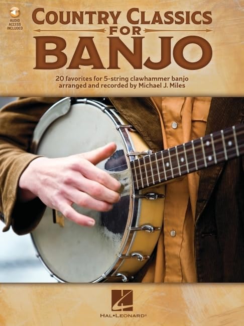 Country Classics for Banjo: 20 Favorites for 5-String Clawhammer Banjo with Online Audio Demos Sheet Music