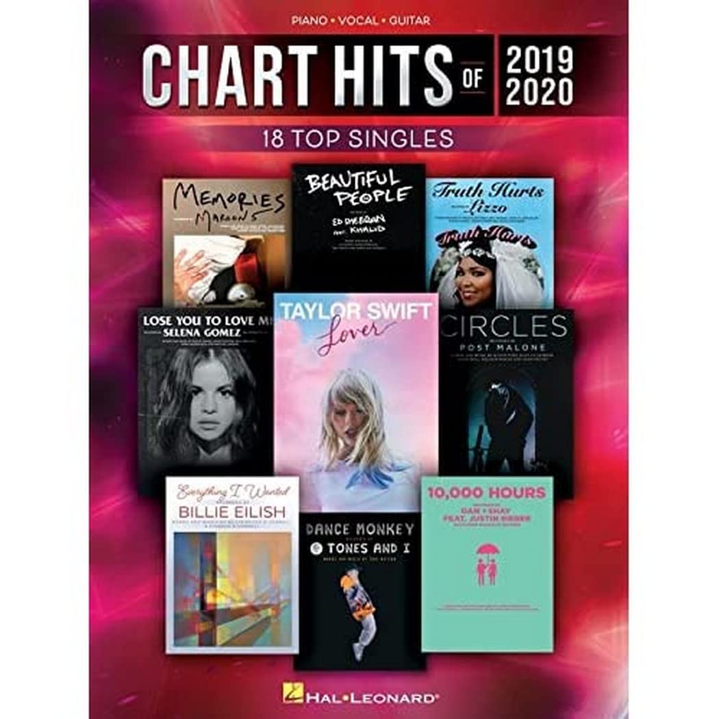 Chart Hits of 2019-2020 Piano/Vocal/guitar Songbook: 18 Top Singles book