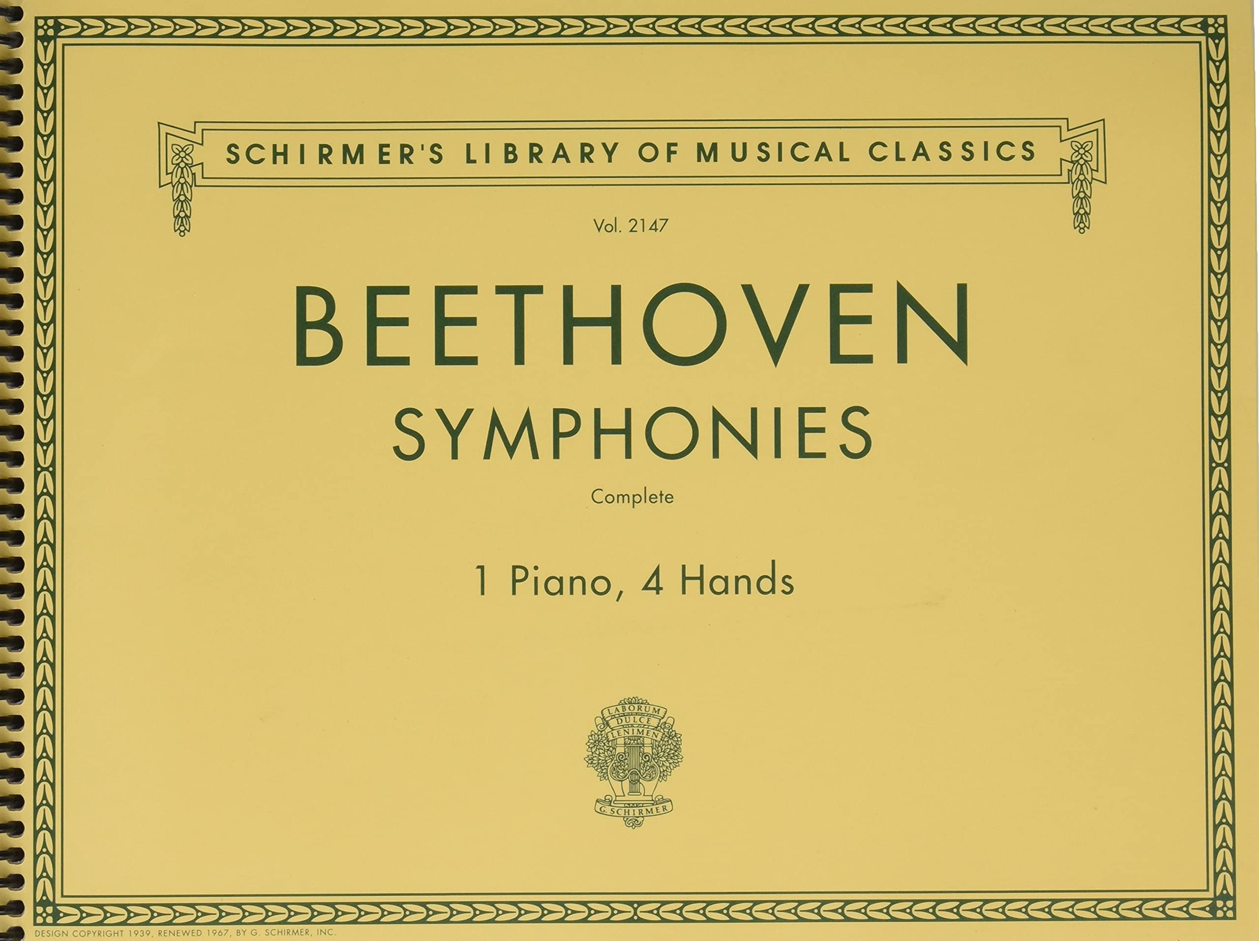 Beethoven Symphonies - Complete for 1 Piano, 4 Hands: Schirmer's Library of Musical Classics Volume 2147 Sheet Music