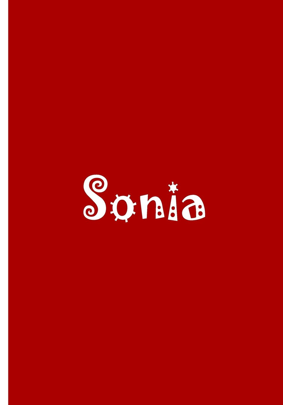 Sonia - Personalized Journal / Red / Blank Lined Pages / Ethi Pike Collectible Books