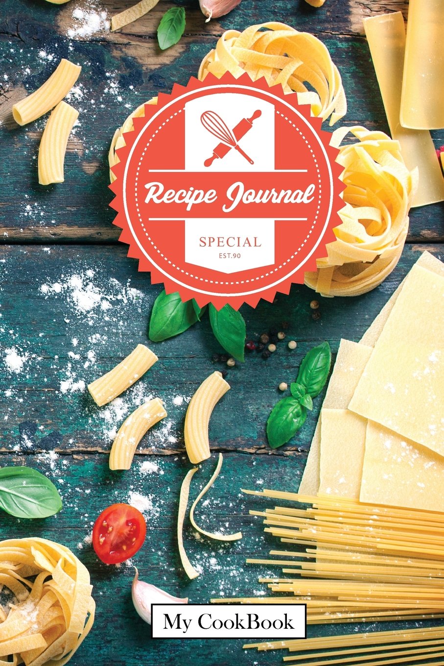 Recipe Journal: Blank Cookbook To Write In, 6" x 9",104 pages: Minimal Noodle and Pasta Cooking & Enjoying