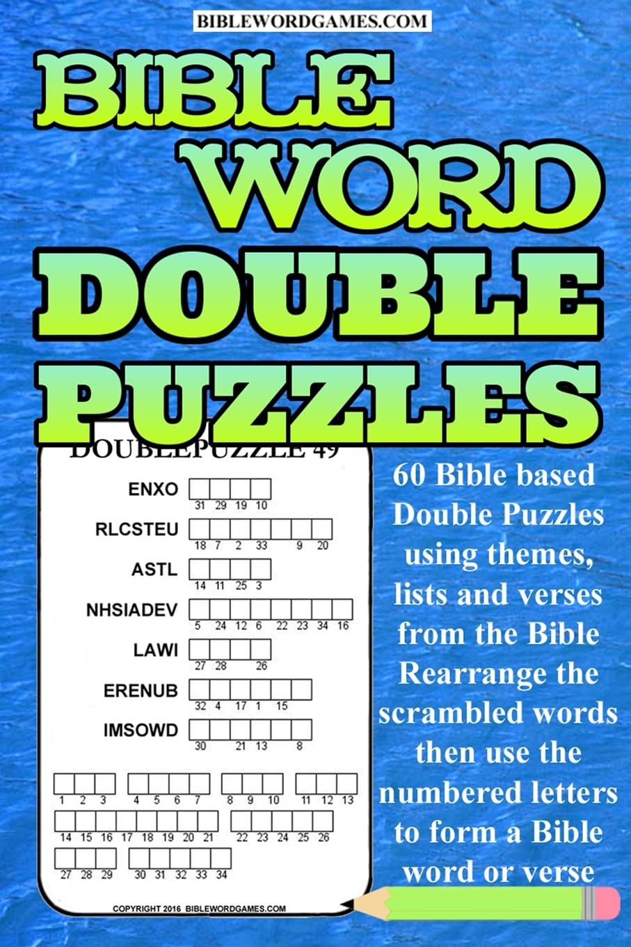 Bible Word Double Puzzles Vol.1: 60 Bible themed scrambled word and Bible verses puzzles Leisure & Fun