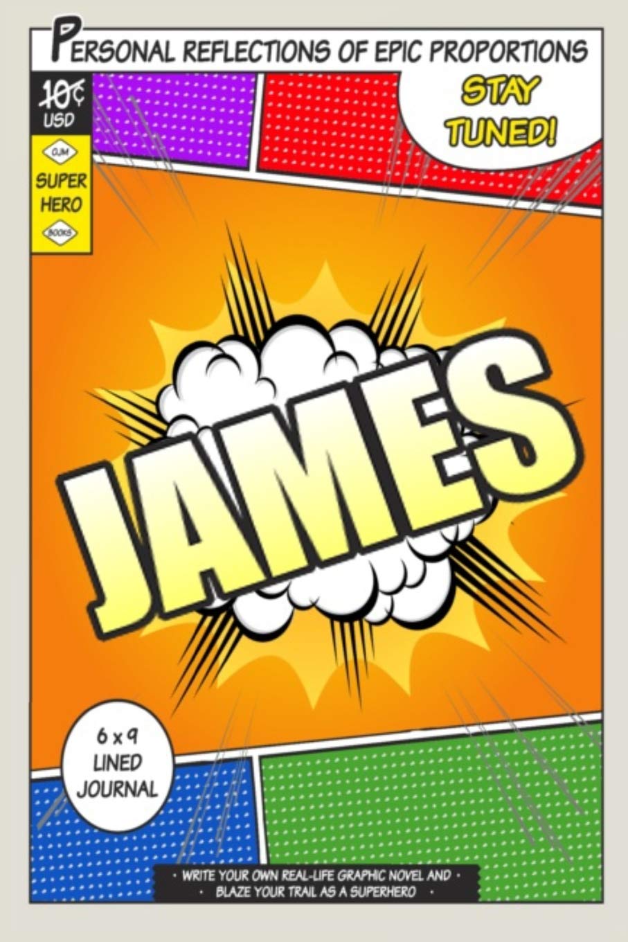 Product Image: Superhero James: A 6 x 9 Lined Journal (Diary, Notebook)