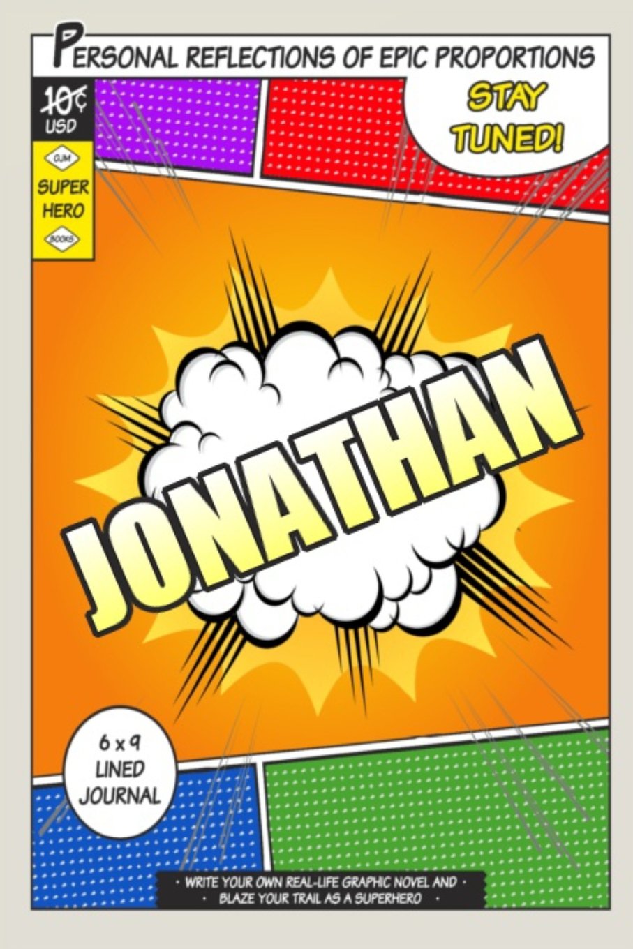 Product Image: Superhero Jonathan: A 6 x 9 Lined Journal (Diary, Notebook)