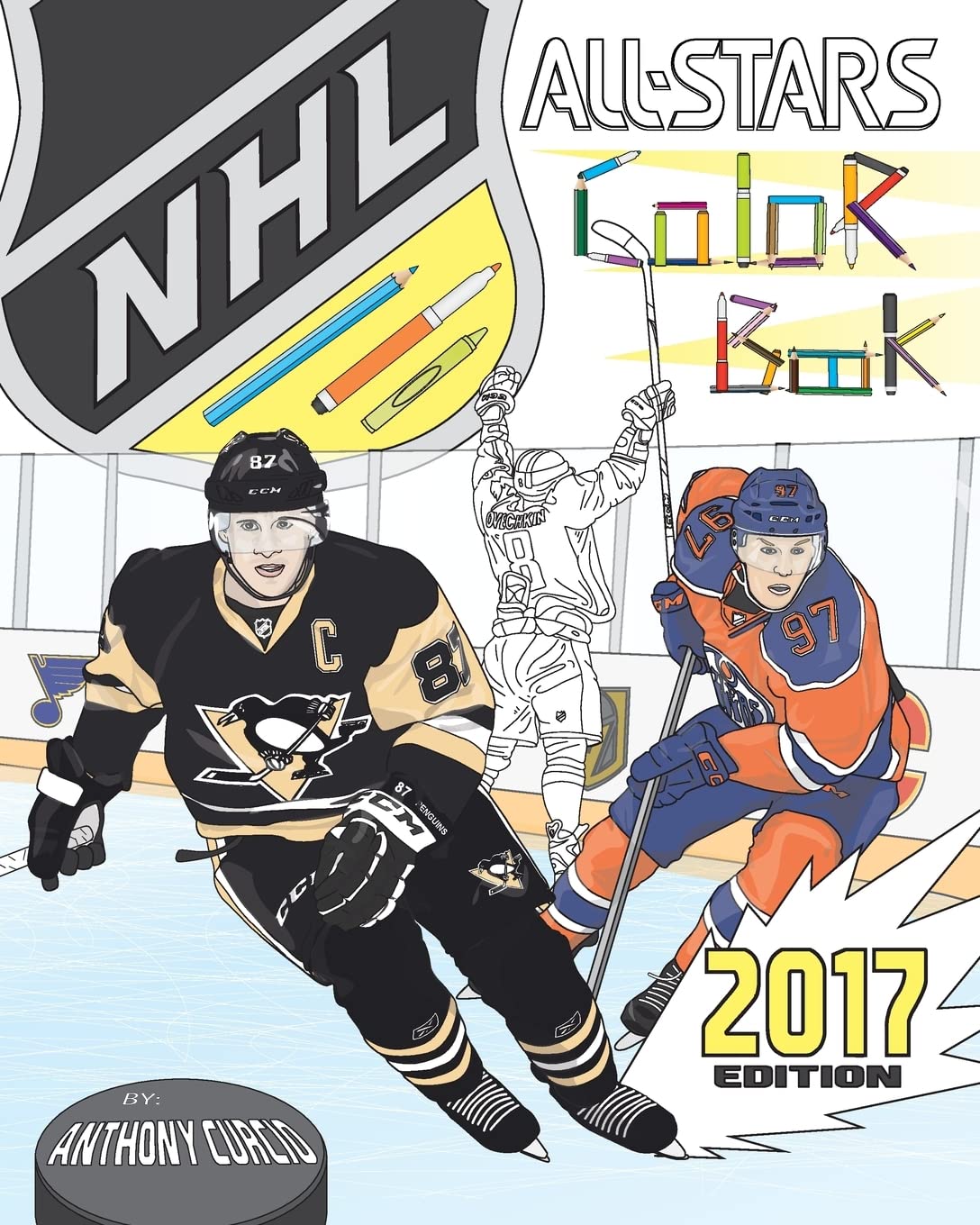 NHL All Stars 2017: Hockey Coloring and Activity Book for Adults and Kids: feat. Crosby, Ovechkin, Toews, Price, Stamkos, Tavares, Subban and 30 more! Leisure & Fun
