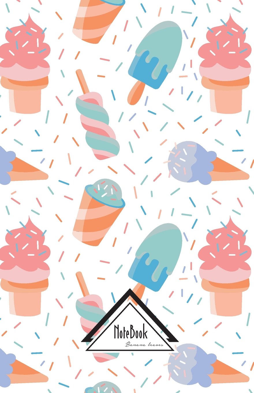 Notebook Journal Dot-Grid,Graph,Lined,Blank No lined:Blue Pastel Sweet Ice Cream Cup: Small Pocket Notebook Journal Diary, 120 pages, 5.5" x 8.5" (Blank Notebook Journal) Learning & Reference