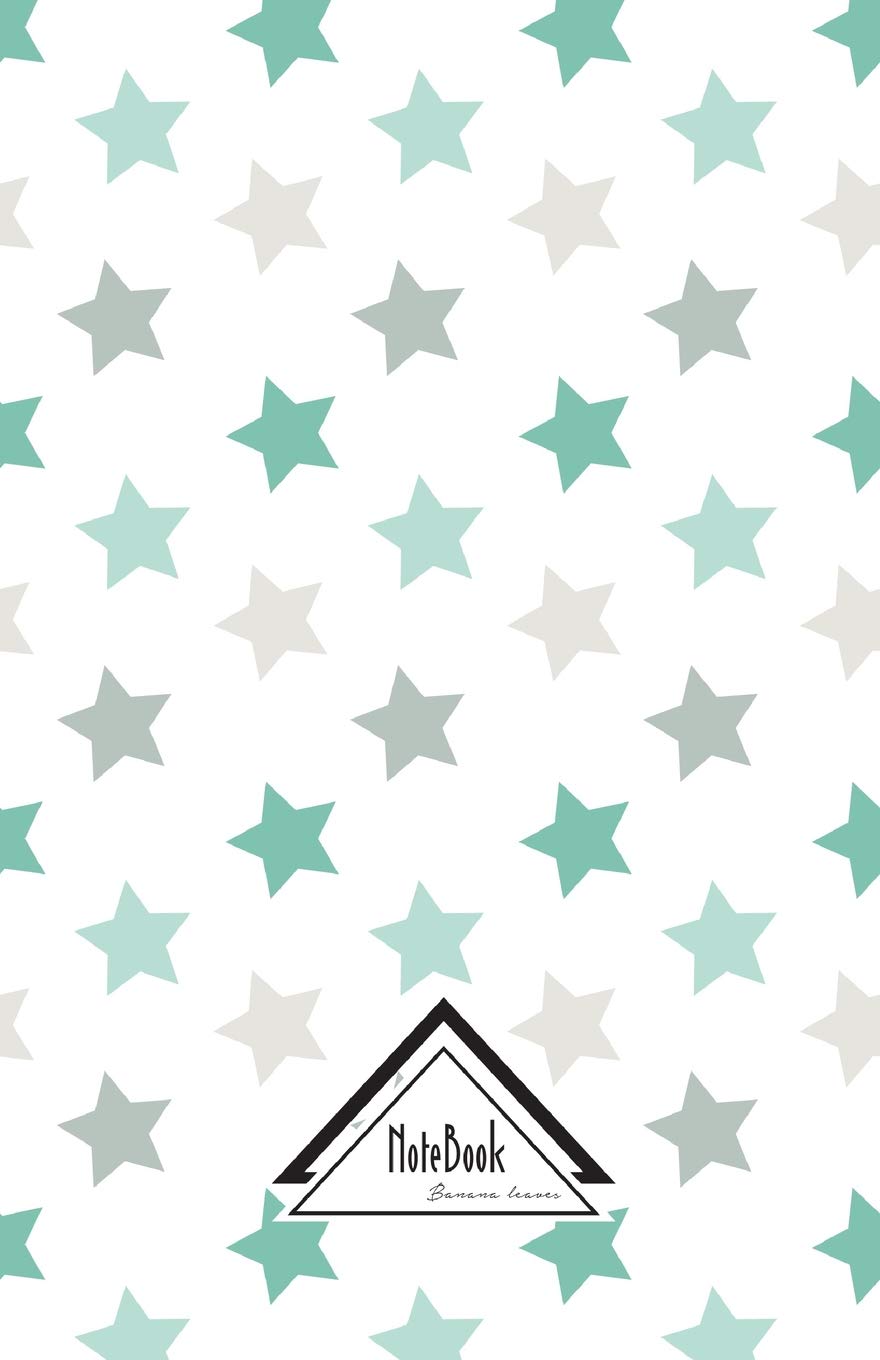 Notebook Journal Dot-Grid,Graph,Lined,No lined : Geometric Star White Green Pattern: Small Pocket Notebook Journal Diary, 120 pages, 5.5" x 8.5" (Blank Notebook Journal) Essays & Short Stories
