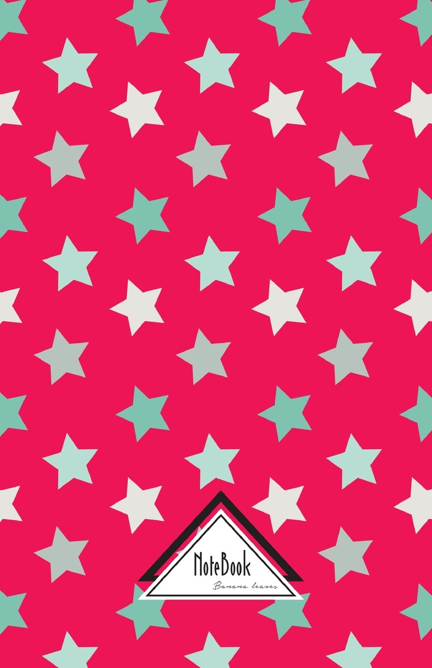 Notebook Journal Dot-Grid,Graph,Lined,No lined : Geometric Teal Star Coral Pink Pattern: Small Pocket Notebook Journal Diary, 120 pages, 5.5" x 8.5" (Blank Notebook Journal) Learning & Reference