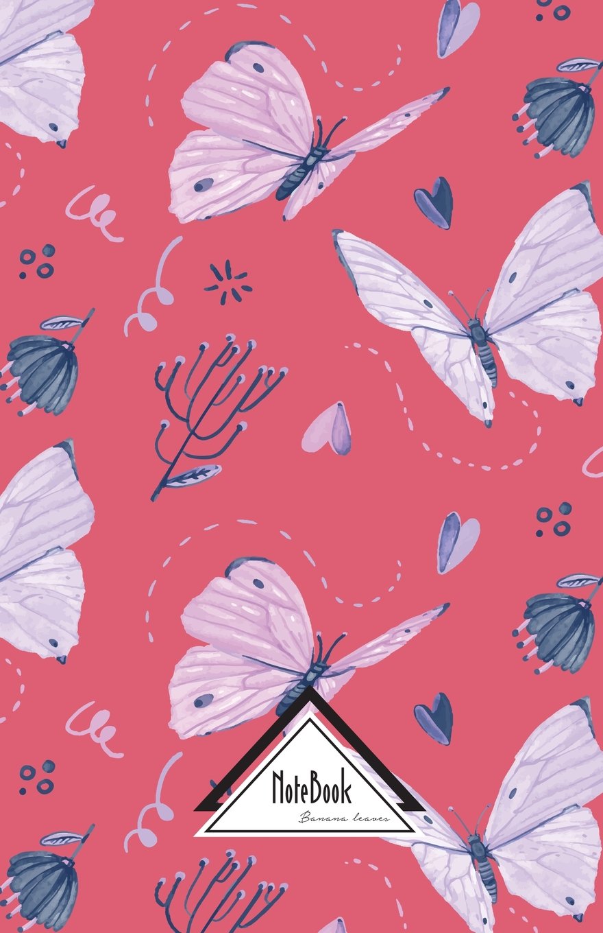 Notebook Journal Dot-Grid,Graph,Lined,No lined :Pretty Pink Red Butterfly Water Color: Small Pocket Notebook Journal Diary, 120 pages, 5.5" x 8.5" (Blank Notebook Journal) Essays & Short Stories