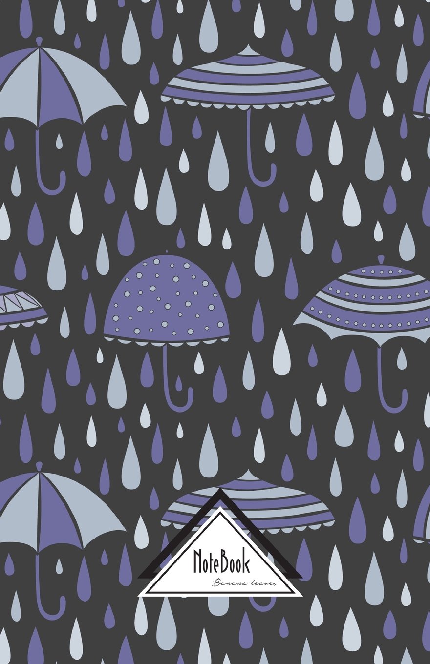 Notebook Journal Dot-Grid,Graph,Lined,No lined : Dark Blue Sky in Rainy Day with Umbrella: Small Pocket Notebook Journal Diary, 120 pages, 5.5" x 8.5" (Blank Notebook Journal) Essays & Short Stories