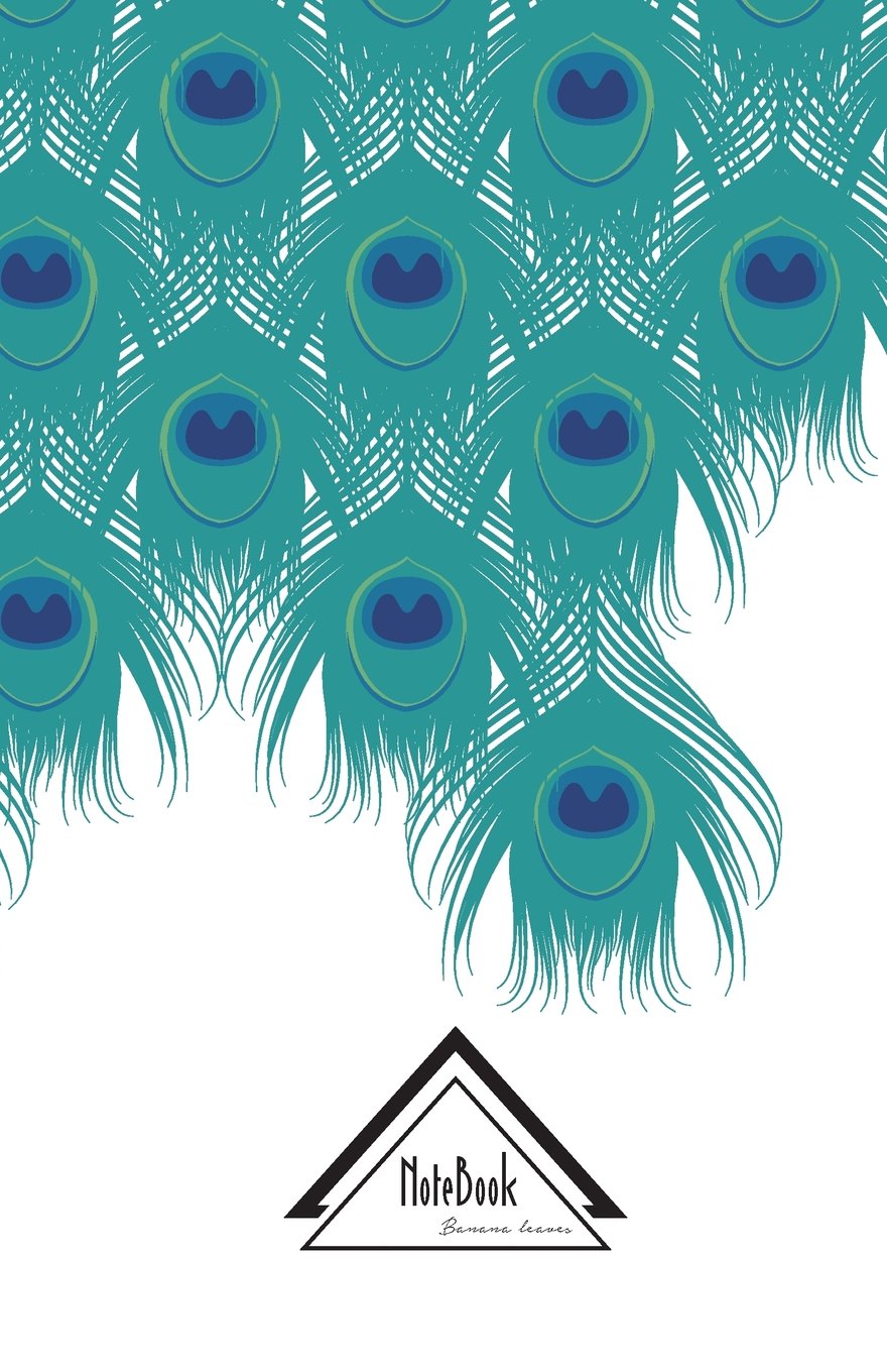 Notebook Journal Dot-Grid,Graph,Lined,No lined : EleganceTeal Green Peacock Feather White Cover: Small Pocket Notebook Journal Diary, 120 pages, 5.5" x 8.5" (Blank Notebook Journal) Essays & Short Stories