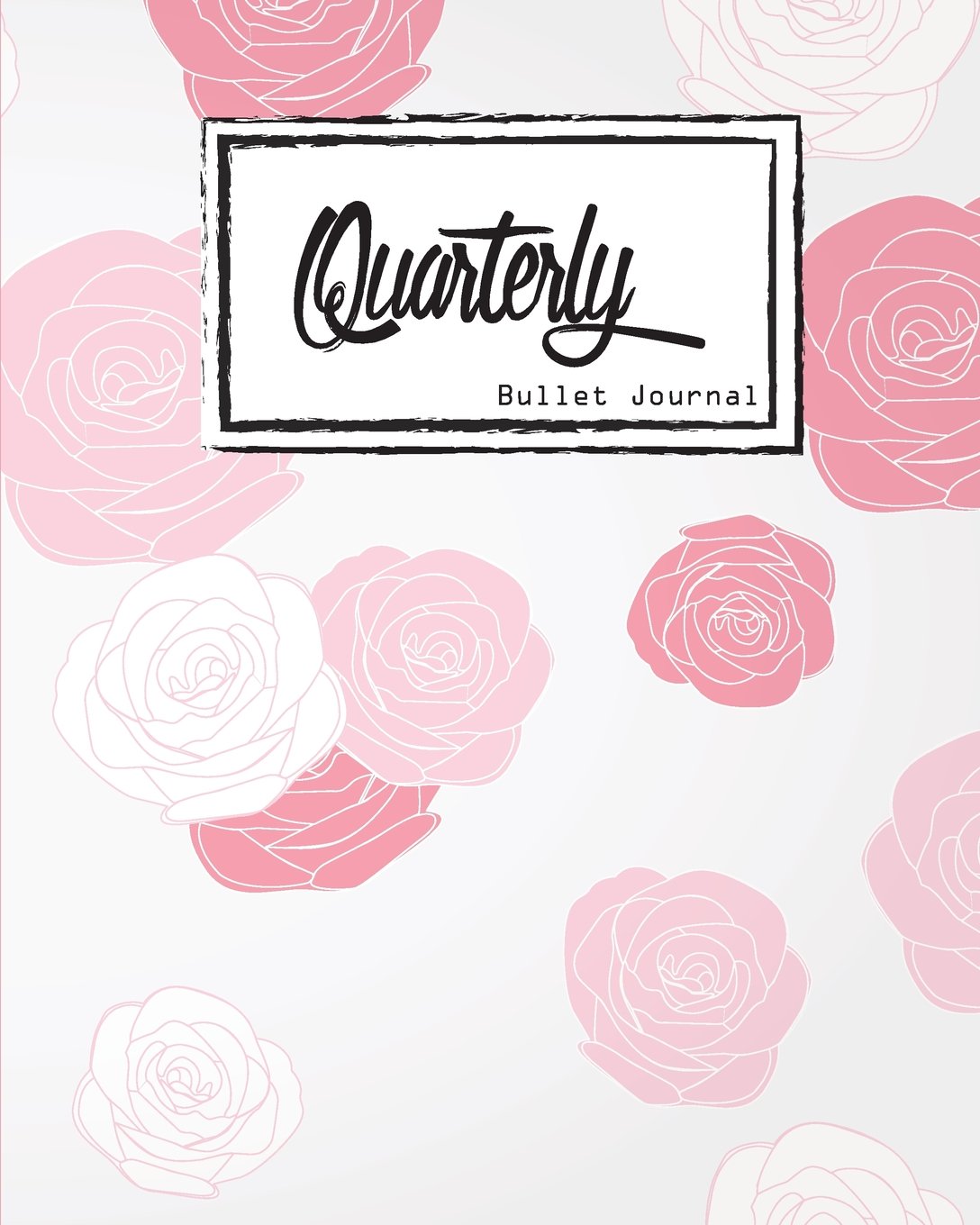 Bullet Journal: Dot Grid, Quarterly Guided,Pink Rose Rose apple ,Notebook, 8" x 10", 90 Page: Small Journal Notebook Diary for Adults and Kids Natural Sciences