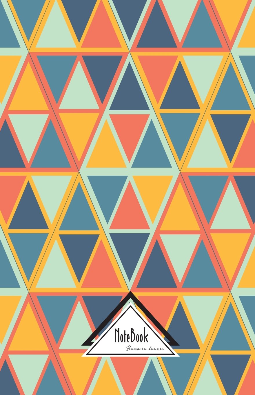 Notebook Journal Dot-Grid,Graph,Lined,No lined : Colorful Pastel Tile Modern Triangle Geometric: Small Pocket Notebook Journal Diary, 120 pages, 5.5" x 8.5" (Blank Notebook Journal) Learning & Reference