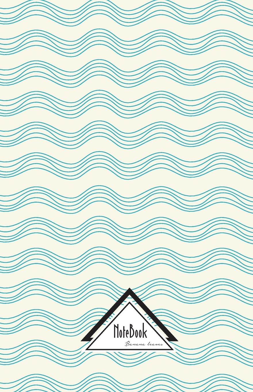 Notebook Journal Dot-Grid,Graph,Lined,No lined : Geometric Ocean Wave Line Blue Cover: Small Pocket Notebook Journal Diary, 120 pages, 5.5" x 8.5" (Blank Notebook Journal) Essays & Short Stories