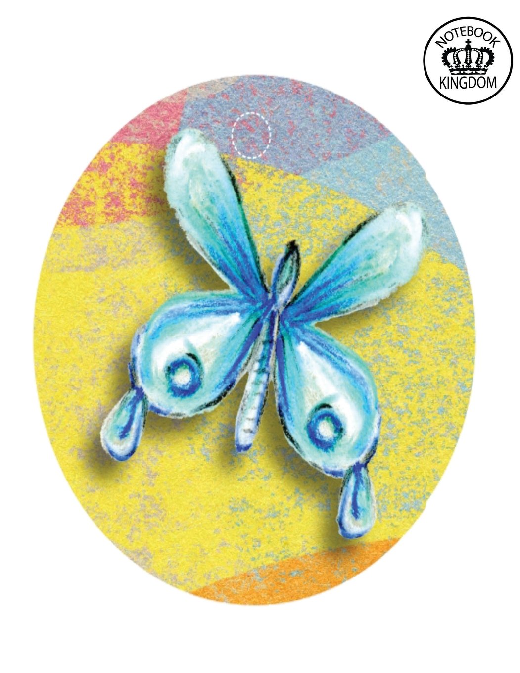 Notebook Kingdom Butterfly Series: Butterfly Journal/Diary Lined Paper 100 Pages 8.5"x11" Composition Book Sketched Blue Butterfly Arts & Music