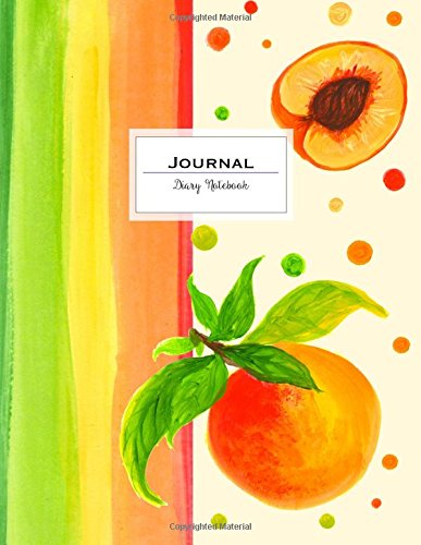 Watercolor Peaches Journal (Notebook, Diary): 8.5 x 11 inches, 110 pages, xl (Journals To Write In) Books