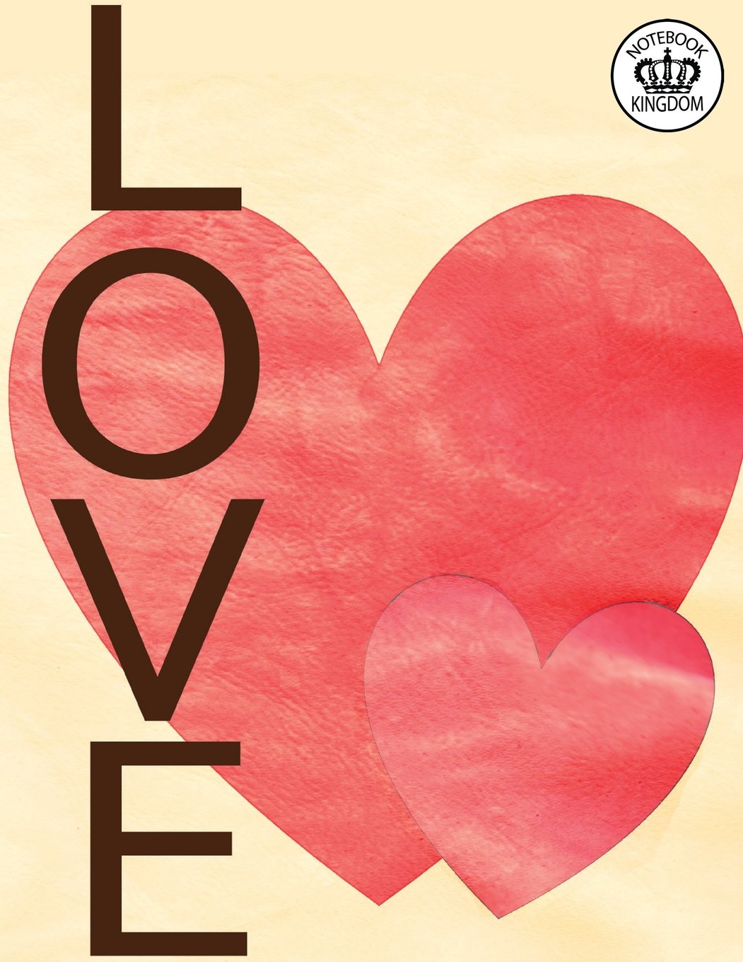 Notebook Kingdom Love Series: Love Journal/Diary Blank Paper 100 Pages 8.5"x11" Composition Book Loving Heart Arts & Music