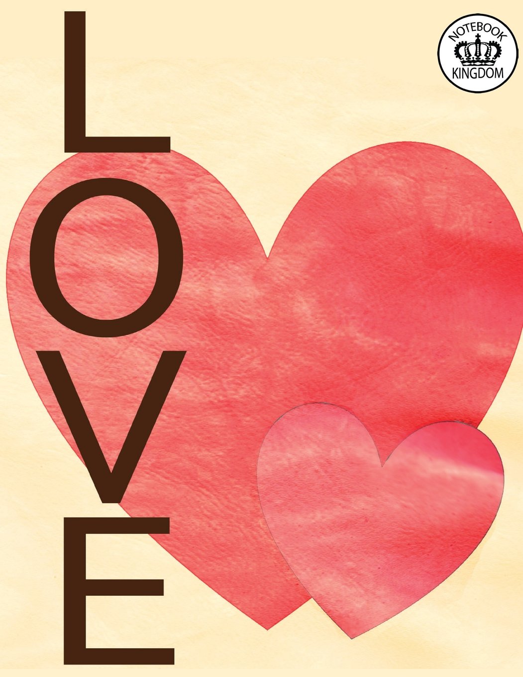 Notebook Kingdom Love Series: Love Journal/Diary Lined Paper 100 Pages 8.5"x11" Composition Book Loving Heart Arts & Music