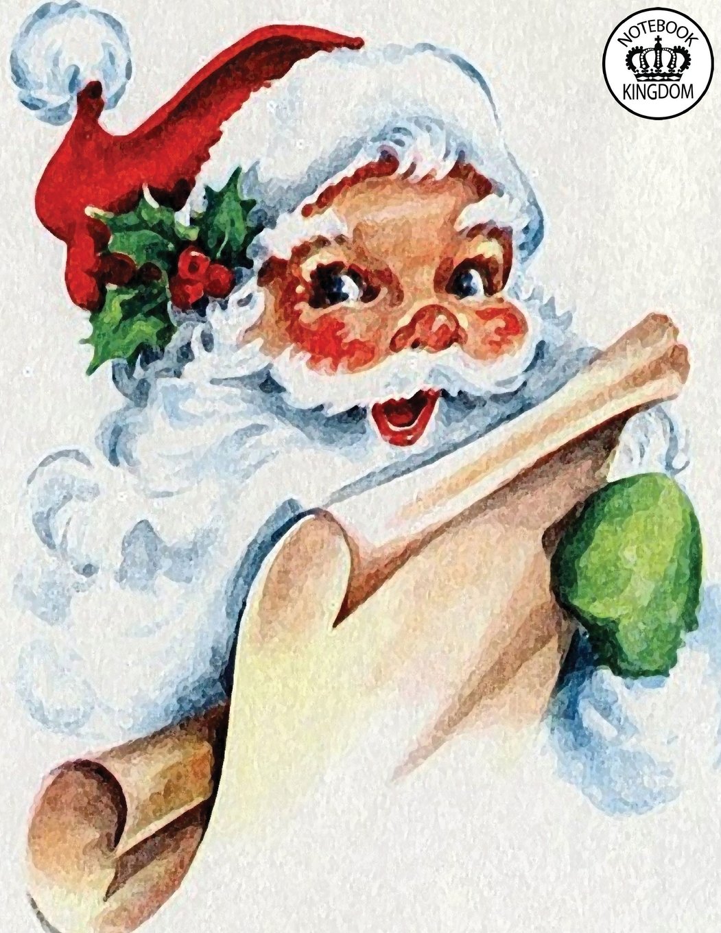 Notebook Kingdom Christmas Series: Christmas Journal/Diary Lined Paper 100 Pages 8.5"x11" Composition Book Santa Making List Arts & Music