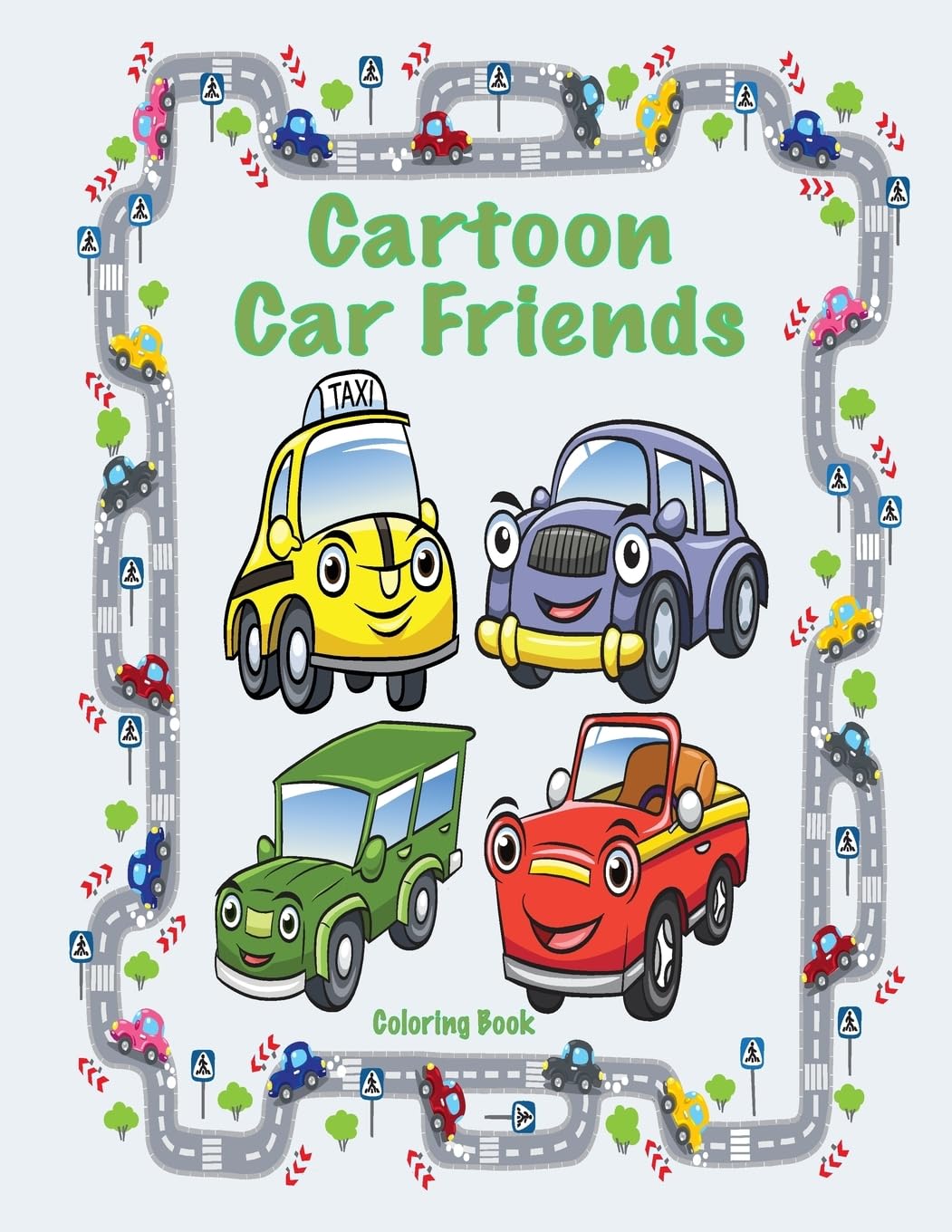 Cartoon Car Friends Coloring Book Hobbies & Crafts