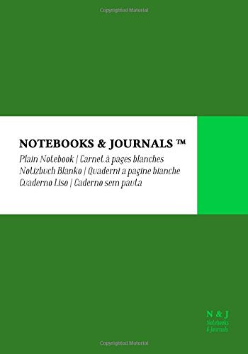 Cuaderno Notebooks & Journals, Extra Large, Liso, Verde, Tapa Blanda: (17.78 x 25.4 cm)(Cuaderno, Libreta, Diario, Bloc de Notas) Reference Books