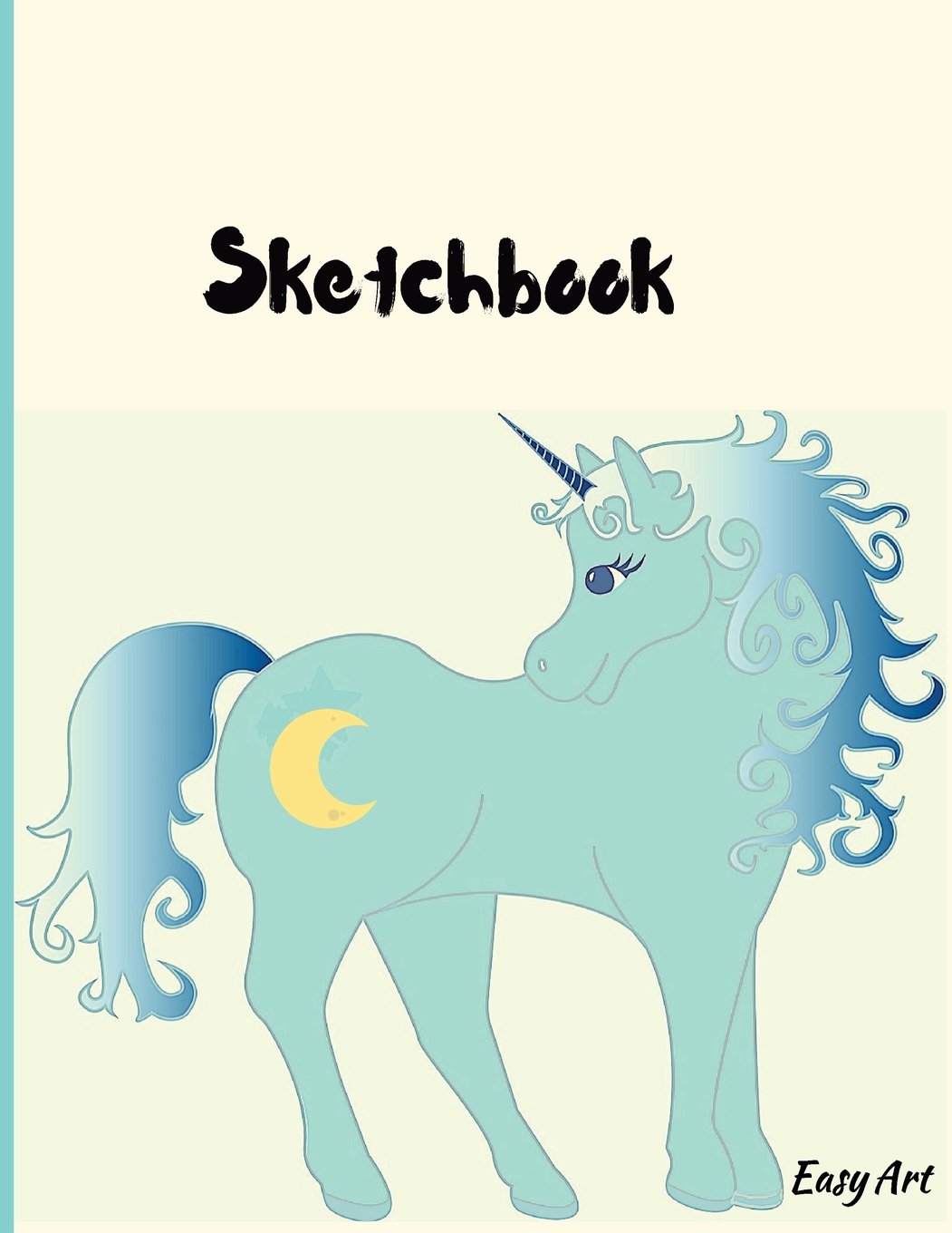 Stars and Moon, Unicorn Sketchbook: Blank Pages, Sketch, Draw, Doodle, Paint and Write.White paper, Extra large (8.5 x 11) Film, Art & Culture
