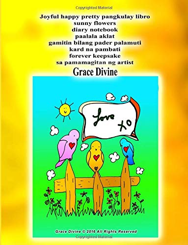 Joyful happy pretty pangkulay libro sunny flowers diary notebook paalala aklat gamitin bilang pader palamuti kard na pambati forever keepsake sa pamamagitan ng artist Grace Divine Film, Art & Culture