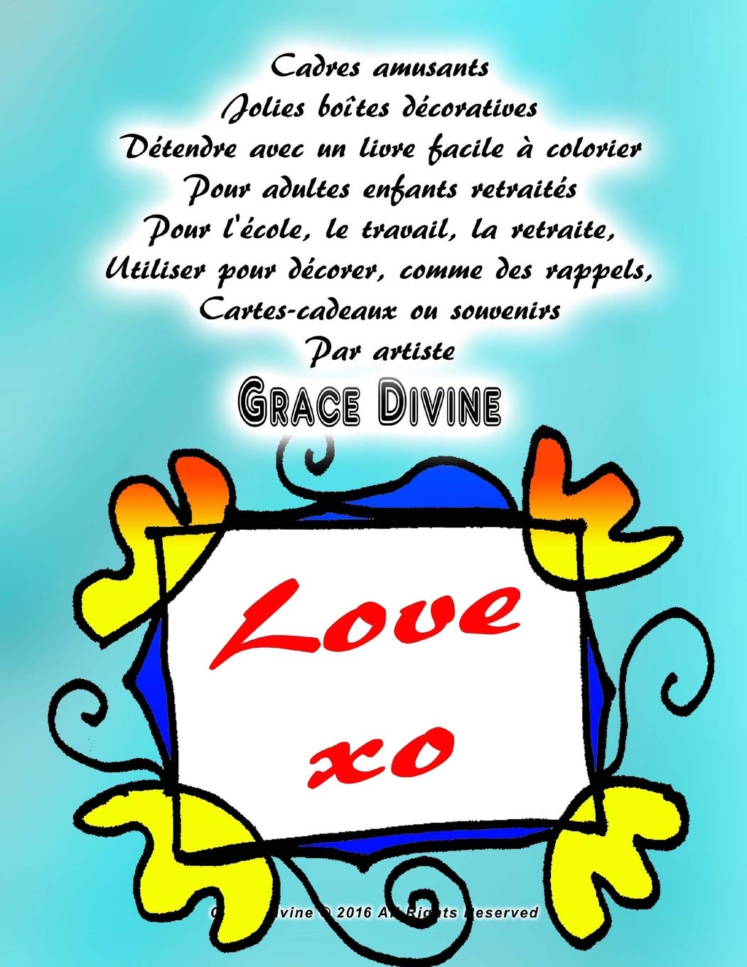Cadres amusants Jolies boîtes décoratives Détendre avec un livre facile à colorier Pour adultes enfants retraités Pour l'école, le travail, la ... ou souvenirs Par artiste Grace Divine Film, Art & Culture