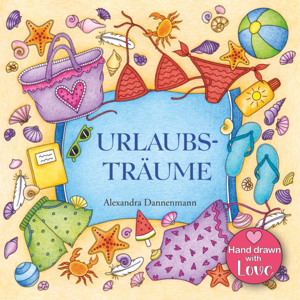 Urlaubsträume: Ein Malbuch zum Träumen und Entspannen. Mediterrane Urlaubsmotive: Sommer, Sonne, Strand und Meer. Children's books