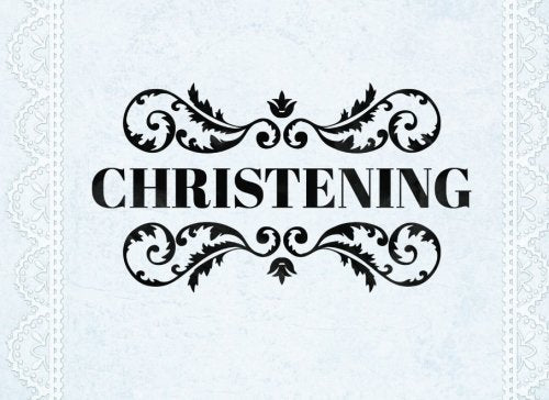 Christening: Black Design | Guest Book | Message Book | Keepsake | 50 Blank Pages With Pattern Border | Use At Christenings, Baptisms, Naming ... | 8.25" X 6" Small | Soft Back Cover Religion & Esotericism
